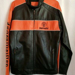 Leather Jagermeister Motorcycle Jacket